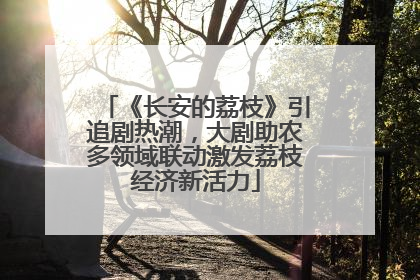 《长安的荔枝》引追剧热潮，大剧助农多领域联动激发荔枝经济新活力