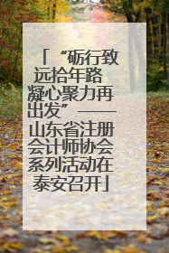 “砺行致远拾年路 凝心聚力再出发”——山东省注册会计师协会系列活动在泰安召开