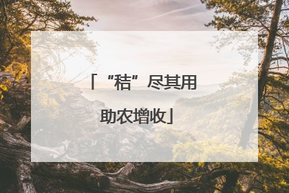 “秸”尽其用 助农增收