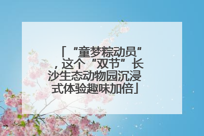 “童梦粽动员”，这个“双节”长沙生态动物园沉浸式体验趣味加倍