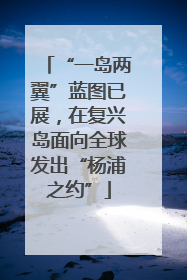“一岛两翼”蓝图已展，在复兴岛面向全球发出“杨浦之约”