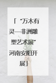 “万木有灵—非洲雕塑艺术展”河南安阳开展
