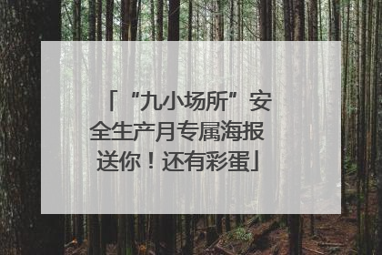“九小场所”安全生产月专属海报送你！还有彩蛋