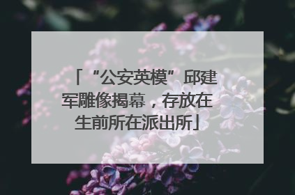 “公安英模”邱建军雕像揭幕，存放在生前所在派出所