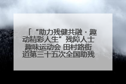 “助力残健共融・趣动精彩人生”残障人士趣味运动会 田村路街道第三十五次全国助残日主题活动圆满举办
