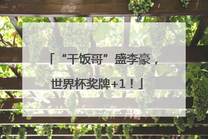 “干饭哥”盛李豪，世界杯奖牌+1！