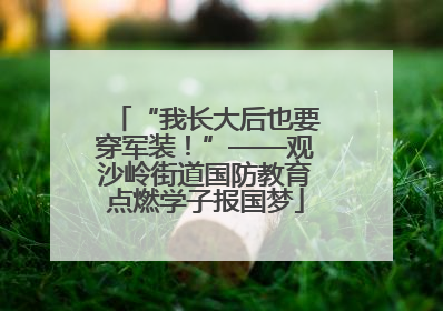 “我长大后也要穿军装！”——观沙岭街道国防教育点燃学子报国梦