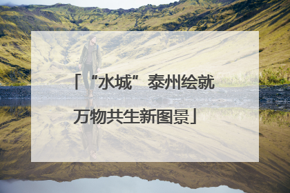 “水城”泰州绘就万物共生新图景