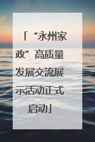 “永州家政”高质量发展交流展示活动正式启动