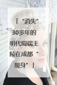 “消失”30多年的明代蜀端王陵在成都“现身”