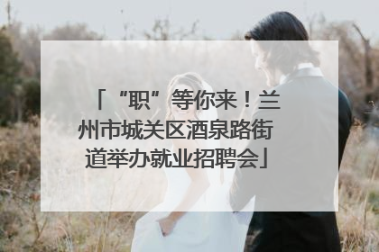 “职”等你来！兰州市城关区酒泉路街道举办就业招聘会