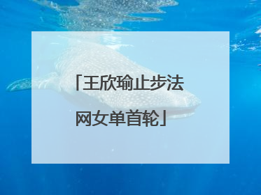 王欣瑜止步法网女单首轮