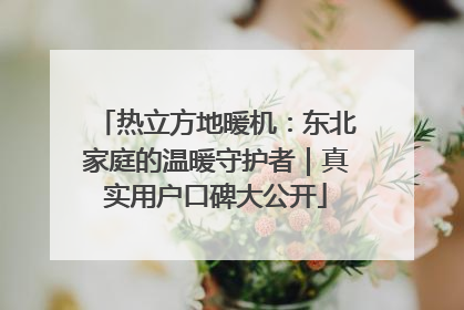 热立方地暖机：东北家庭的温暖守护者｜真实用户口碑大公开