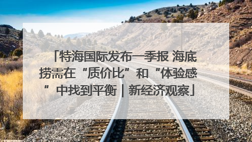 特海国际发布一季报 海底捞需在“质价比”和“体验感”中找到平衡｜新经济观察