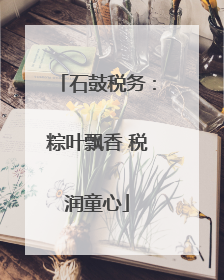 石鼓税务：粽叶飘香 税润童心