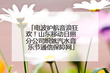 电波护航音浪狂欢！山东移动日照分公司织就汽水音乐节通信保障网