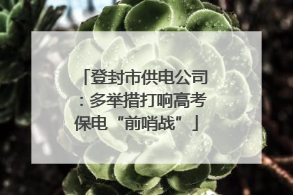 登封市供电公司：多举措打响高考保电“前哨战”