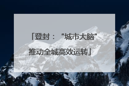 登封：“城市大脑”推动全城高效运转