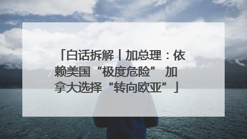 白话拆解丨加总理：依赖美国“极度危险” 加拿大选择“转向欧亚”