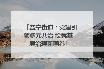 益宁街道：党建引领多元共治 绘就基层治理新画卷