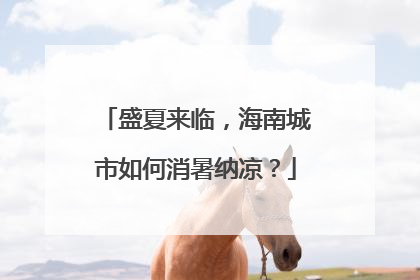 盛夏来临，海南城市如何消暑纳凉？