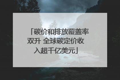 碳价和排放覆盖率双升 全球碳定价收入超千亿美元