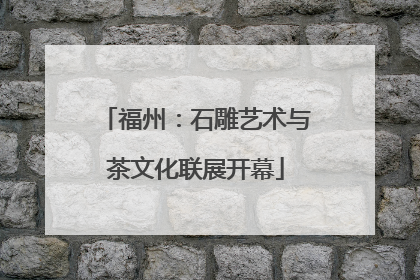 福州：石雕艺术与茶文化联展开幕