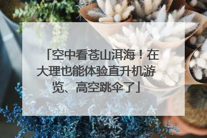 空中看苍山洱海！在大理也能体验直升机游览、高空跳伞了