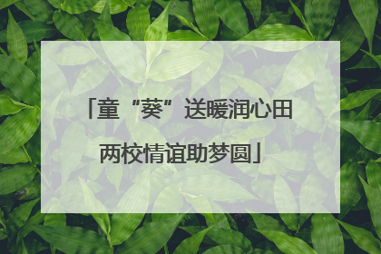 童“葵”送暖润心田 两校情谊助梦圆