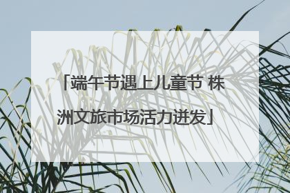 端午节遇上儿童节 株洲文旅市场活力迸发