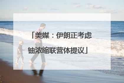美媒：伊朗正考虑铀浓缩联营体提议