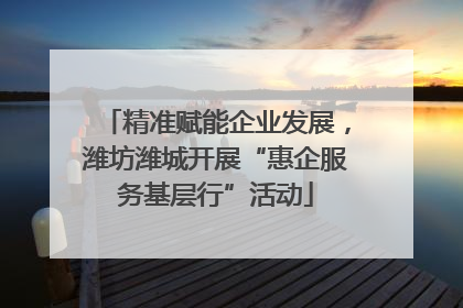 精准赋能企业发展，潍坊潍城开展“惠企服务基层行”活动
