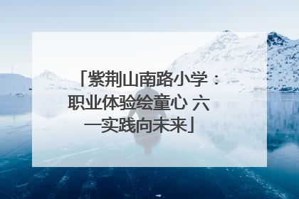 紫荆山南路小学：职业体验绘童心 六一实践向未来