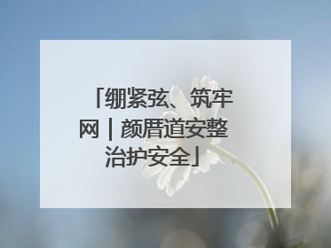 绷紧弦、筑牢网｜颜厝道安整治护安全