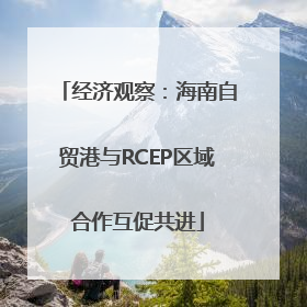 经济观察：海南自贸港与RCEP区域合作互促共进