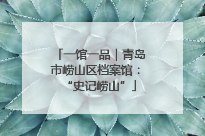 一馆一品｜青岛市崂山区档案馆：“史记崂山”