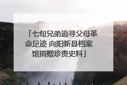 七旬兄弟追寻父母革命足迹 向阳新县档案馆捐赠珍贵史料