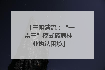 三明清流：“一带三”模式破局林业执法困境