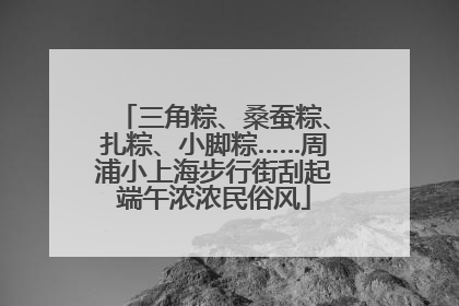 三角粽、桑蚕粽、扎粽、小脚粽……周浦小上海步行街刮起端午浓浓民俗风