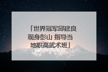 世界冠军邱建良现身彭山 指导当地职高武术班