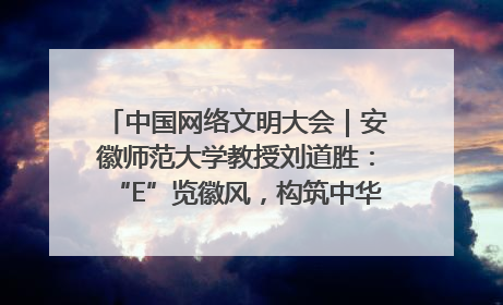 中国网络文明大会｜安徽师范大学教授刘道胜：“E”览徽风，构筑中华民族共有精神家园