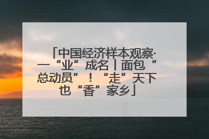 中国经济样本观察·一“业”成名丨面包“总动员”！“走”天下也“香”家乡