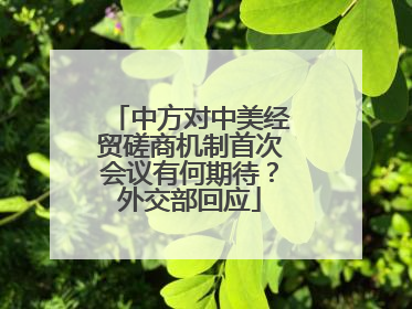 中方对中美经贸磋商机制首次会议有何期待？外交部回应