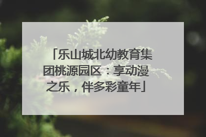 乐山城北幼教育集团桃源园区：享动漫之乐，伴多彩童年