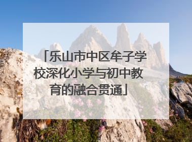 乐山市中区牟子学校深化小学与初中教育的融合贯通