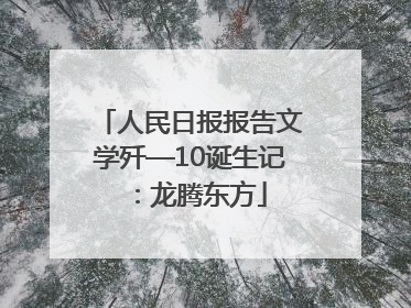 人民日报报告文学歼—10诞生记：龙腾东方