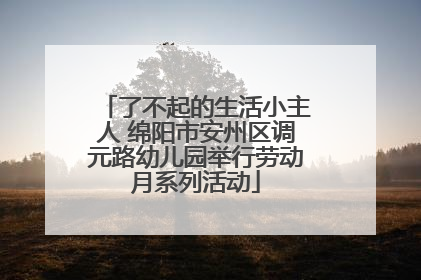 了不起的生活小主人 绵阳市安州区调元路幼儿园举行劳动月系列活动