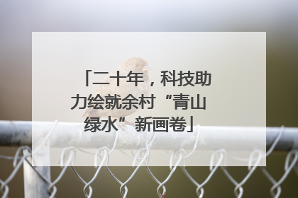 二十年，科技助力绘就余村“青山绿水”新画卷