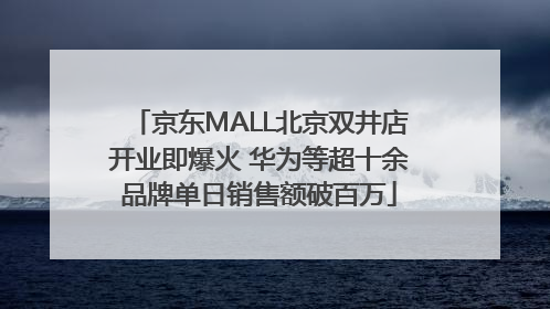 京东MALL北京双井店开业即爆火 华为等超十余品牌单日销售额破百万