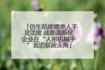 仿生精度媲美人手灵活度 成都高新区企业在“人形机械手”赛道崭露头角